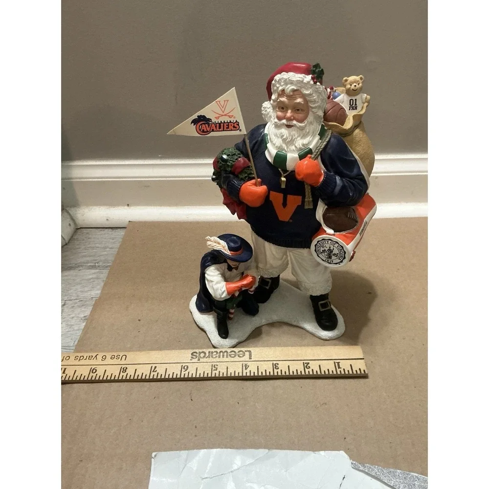 University Of Virginia, The Cavaliers SANTA Figurine Danbury Mint 9